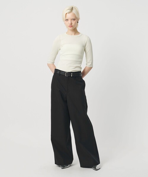 H BEAUTY&YOUTH UNITED ARROWS(エイチビューティーアンドユースユナイテッドアローズ)の「<H>コットンツイル ダブルニーパンツ(その他パンツ・レディース・ブラック/ダークブラウン・M/S)」の16枚目の写真