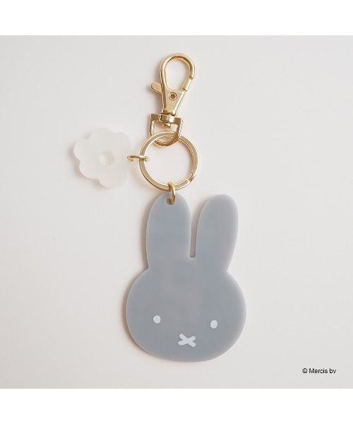 Dick Bruna（ディックブルーナ）の「MIFFY THICK FLOWER チャーム（キーホルダー・レディース・グレー/ホワイト・FREE）」の2枚目の写真