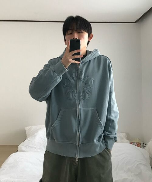 ULKIN（ウルキン）の「[ランウェイ] エンドレス ヴィンテージ ツーウェイ フード付き ジップアップ_アクア（パーカー・レディース・アクア・1/2）」の11枚目の写真