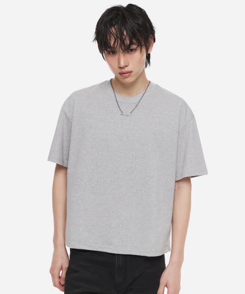 DNSR(ディーエヌエスアール)の「コンパクトコットンクロップTシャツグレー(Tシャツ/カットソー・メンズ・その他・MEDIUM/X-LARGE/LARGE)」の2枚目の写真