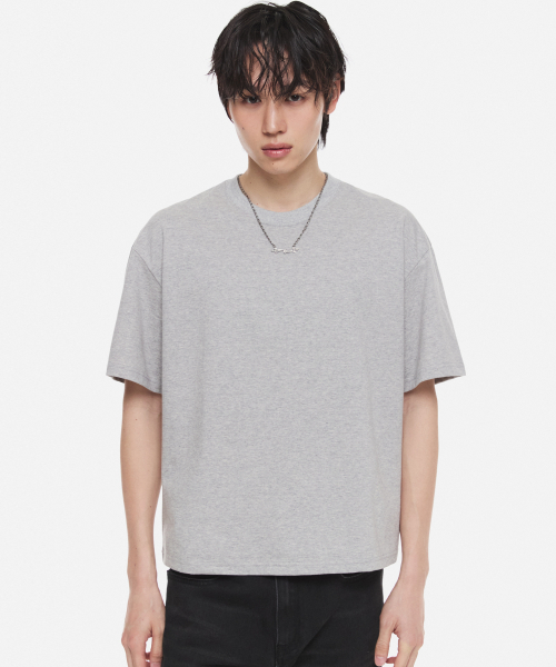 DNSR(ディーエヌエスアール)の「コンパクトコットンクロップTシャツグレー(Tシャツ/カットソー・メンズ・その他・MEDIUM/X-LARGE/LARGE)」の3枚目の写真
