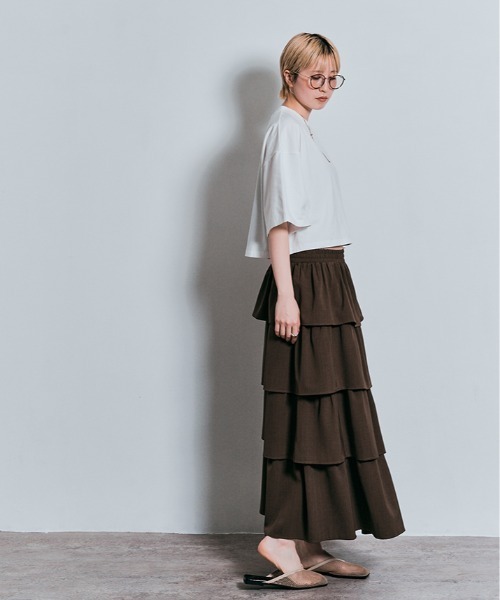 W:Huku（フーク）の「コスモ バックプリント ショート丈 Tシャツ / Cosmo Back-Printed Short-Sleeve T-Shirt（Tシャツ/カットソー・レディース・オフホワイト/ブラック・FREE）」の16枚目の写真
