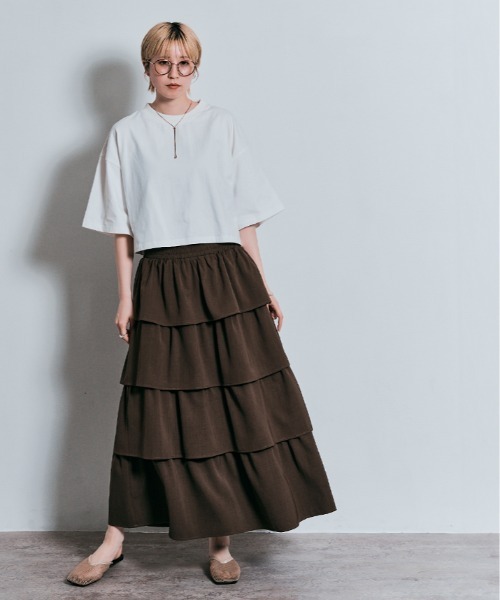 W:Huku（フーク）の「コスモ バックプリント ショート丈 Tシャツ / Cosmo Back-Printed Short-Sleeve T-Shirt（Tシャツ/カットソー・レディース・オフホワイト/ブラック・FREE）」の21枚目の写真