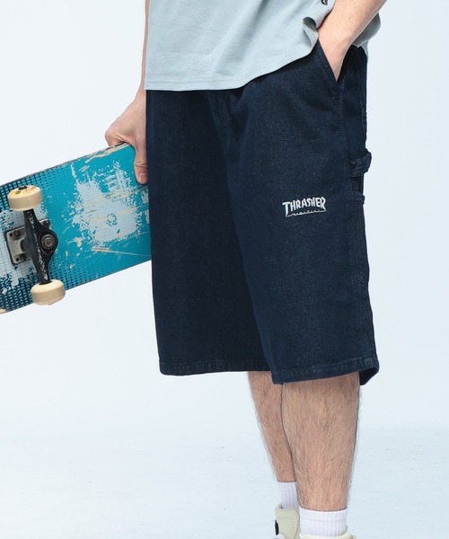 セール】THRASHER (スラッシャー) デニム ショートパンツ ウォッシュ