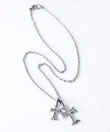 Blue Standard （ブルースタンダード）の「【BLUE STANDARD/ブルースタンダード】【シンプルコーデのアクセントに】チェーンネックレス ユニセックス アクセサリー 首飾り クロスモチーフ ストリート きれいめ プレゼント ギフト（ネックレス）」