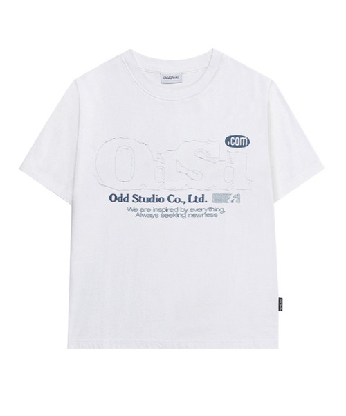 ODD STUDIO(オッドスタジオ)の「ODSD ピグメントダメージTシャツ - ホワイト(Tシャツ/カットソー・レディース・ホワイト・ONE SIZE/M/L)」の1枚目の写真