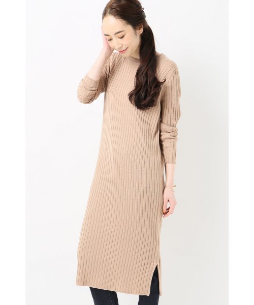 SLOBE IENA（スローブイエナ）の「ワイドリブクルーネックマキシワンピース◆（ニット/セーター・レディース・ベージュ系その他/ブラック・FREE）」の14枚目の写真