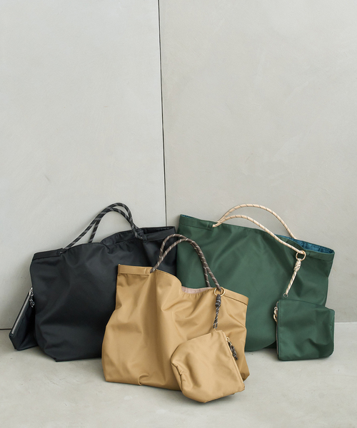 LE TALON（ルタロン）の「《追加》LETALON nylon big tote（トートバッグ・レディース・グリーン/ブラック/ベージュ・FREE）」の4枚目の写真