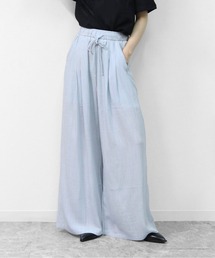 THE CELL.（ザセルドット）の「リネン混　２タック　とろみイージーワイドパンツ　【インナーペチパンツ付き】　2-TUCK EASY WIDE PANTS（その他パンツ）」