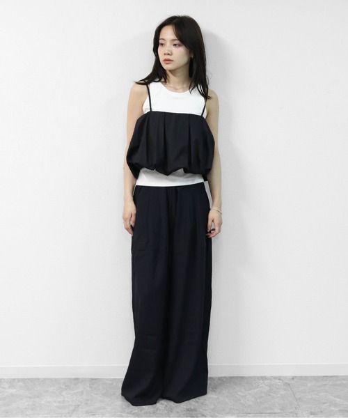 THE CELL.（ザセルドット）の「リネン混エアリーパンツ　とろみイージーワイド　【インナーペチパンツ付き】　LINEN BLEND AIRY PANTS DRAPE EASY WIDE（その他パンツ・レディース・チャコールグレー/ライトブルー/ベージュ/アイボリー・FREE）」の10枚目の写真