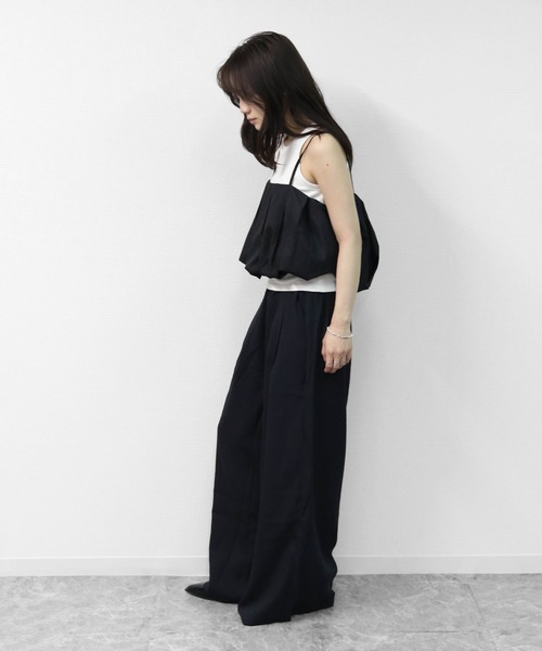 THE CELL.（ザセルドット）の「リネン混エアリーパンツ　とろみイージーワイド　【インナーペチパンツ付き】　LINEN BLEND AIRY PANTS DRAPE EASY WIDE（その他パンツ・レディース・チャコールグレー/ライトブルー/ベージュ/アイボリー・FREE）」の11枚目の写真
