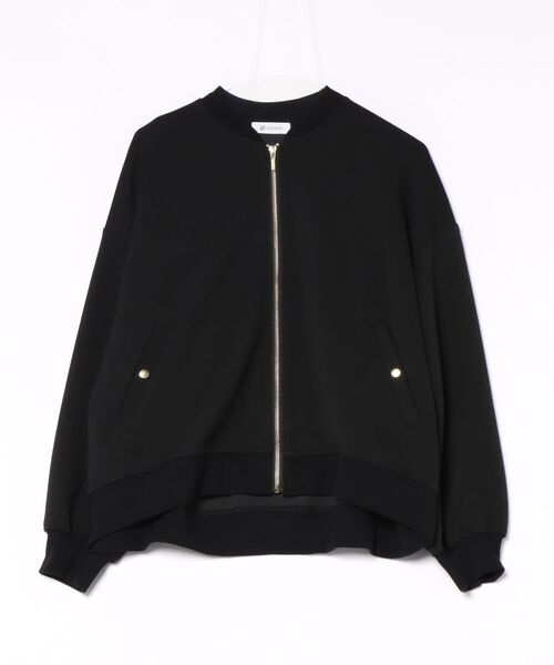UNDOVE(アンドゥーブ)の「イージーケア ×ウォッシャブル×UVカット×防シワ ×ストレッチ|【SEJ】ゴールドジップジャケット(ブルゾン・レディース・アイボリー/ブラック・X-LARGE/MEDIUM/LARGE)」の2枚目の写真