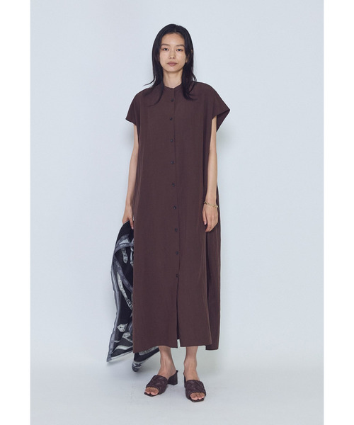 1er Arrondissement(プルミエアロンディスモン)の「フィブリルポプリンシャツワンピース(ドレス・レディース・ブラウン系その他5/ブラック系その他3・38/36)」の14枚目の写真