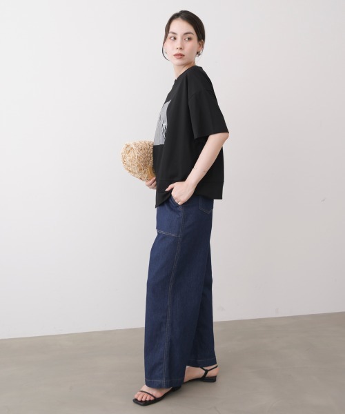 Bou Jeloud(ブージュルード)の「モノラインアートTシャツ(Tシャツ/カットソー・レディース・ブラウン/ベージュ/ブラック/チャコールグレー・FREE)」の11枚目の写真
