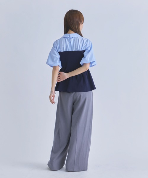 archives(アルシーヴ)の「【ONかわ】バルーンシャツドッキングペプラムニットPO(ニット/セーター・レディース・チャコールグレー/ネイビー/アイボリー・MEDIUM)」の18枚目の写真