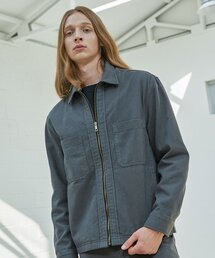 ADHOC（アドホック）の「男性カラーデニムコーチジャケット (DK-GREY)（その他アウター）」