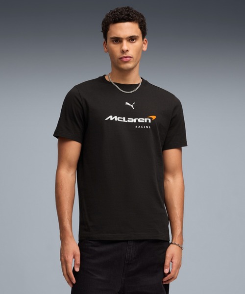 PUMA(プーマ)の「PUMA プーマ メンズ マクラーレン ビッグ ロゴ 半袖 Tシャツ(Tシャツ/カットソー・メンズ・オレンジ系その他/ブラック×レッド・LARGE/MEDIUM/X-SMALL/X-LARGE/SMALL)」の2枚目の写真