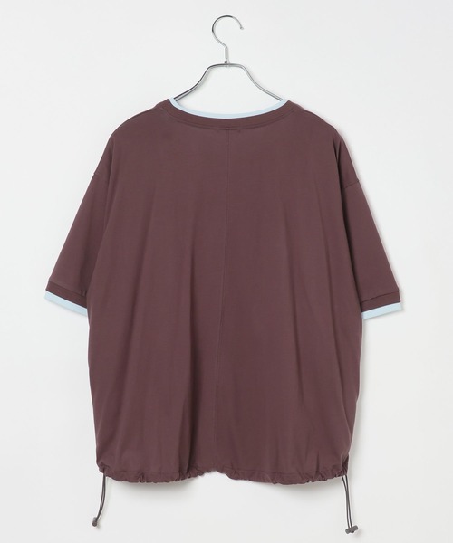 LEPSIM(レプシィム)の「《レプクル》配色プルオーバーSS 1046937(Tシャツ/カットソー・レディース・ブラック/ブラウン/ピンク/グレイッシュベージュ・FREE)」の14枚目の写真