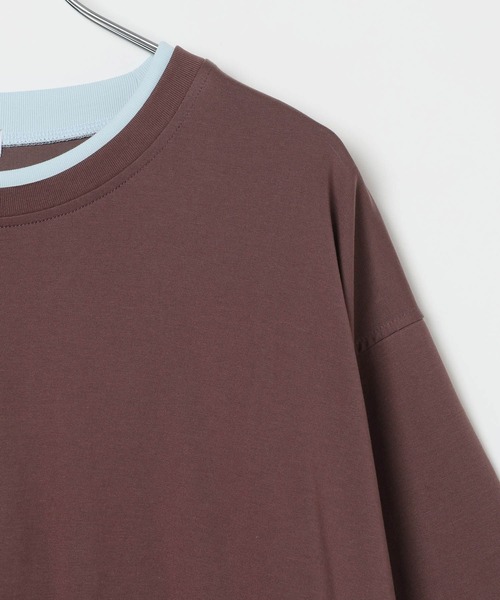 LEPSIM(レプシィム)の「《レプクル》配色プルオーバーSS 1046937(Tシャツ/カットソー・レディース・ブラック/ブラウン/ピンク/グレイッシュベージュ・FREE)」の5枚目の写真