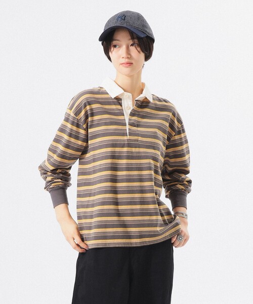BEAMS BOY(ビームスボーイ)の「ラグビー ジャージー ロング スリーブ(Tシャツ/カットソー・レディース・ネイビー系/アイボリー系/ブラウン系・2/0/1)」の2枚目の写真