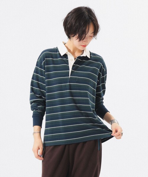 BEAMS BOY(ビームスボーイ)の「ラグビー ジャージー ロング スリーブ(Tシャツ/カットソー・レディース・ネイビー系/アイボリー系/ブラウン系・2/0/1)」の1枚目の写真