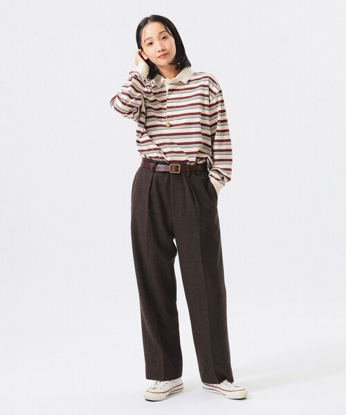 BEAMS BOY(ビームスボーイ)の「ラグビー ジャージー ロング スリーブ(Tシャツ/カットソー・レディース・ネイビー系/アイボリー系/ブラウン系・2/0/1)」の11枚目の写真
