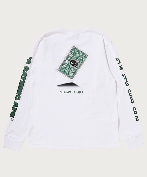 A BATHING APE（アベイシングエイプ）の「BAPE CARD GRAPHIC LONG SLEEVE TEE BAPEC（Tシャツ/カットソー・メンズ・ホワイト×グリーン/ブラック×ゴールド/ブラック×グリーン/ホワイト×ゴールド・X-LARGE/SMALL/LARGE/XX-LARGE/MEDIUM/XXX-LARGE）」の5枚目の写真