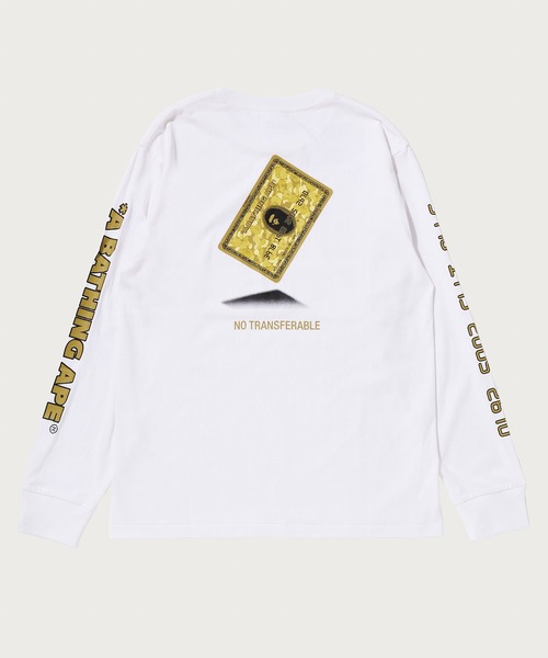 A BATHING APE（アベイシングエイプ）の「BAPE CARD GRAPHIC LONG SLEEVE TEE BAPEC（Tシャツ/カットソー・メンズ・ホワイト×グリーン/ブラック×ゴールド/ブラック×グリーン/ホワイト×ゴールド・X-LARGE/SMALL/LARGE/XX-LARGE/MEDIUM/XXX-LARGE）」の6枚目の写真