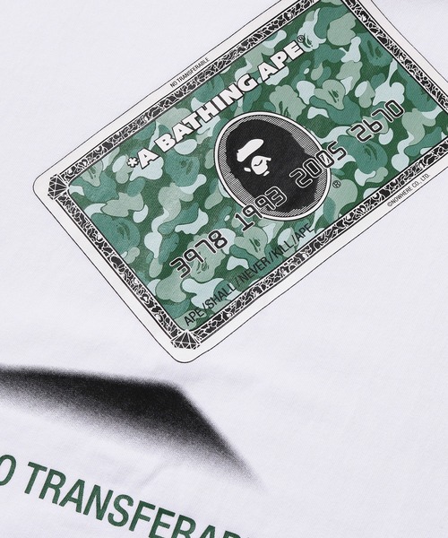 A BATHING APE（アベイシングエイプ）の「BAPE CARD GRAPHIC LONG SLEEVE TEE BAPEC（Tシャツ/カットソー・メンズ・ホワイト×グリーン/ブラック×ゴールド/ブラック×グリーン/ホワイト×ゴールド・X-LARGE/SMALL/LARGE/XX-LARGE/MEDIUM/XXX-LARGE）」の17枚目の写真