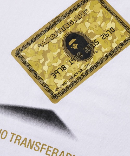 A BATHING APE（アベイシングエイプ）の「BAPE CARD GRAPHIC LONG SLEEVE TEE BAPEC（Tシャツ/カットソー・メンズ・ホワイト×グリーン/ブラック×ゴールド/ブラック×グリーン/ホワイト×ゴールド・X-LARGE/SMALL/LARGE/XX-LARGE/MEDIUM/XXX-LARGE）」の18枚目の写真