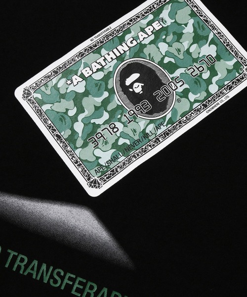 A BATHING APE（アベイシングエイプ）の「BAPE CARD GRAPHIC LONG SLEEVE TEE BAPEC（Tシャツ/カットソー・メンズ・ホワイト×グリーン/ブラック×ゴールド/ブラック×グリーン/ホワイト×ゴールド・X-LARGE/SMALL/LARGE/XX-LARGE/MEDIUM/XXX-LARGE）」の19枚目の写真