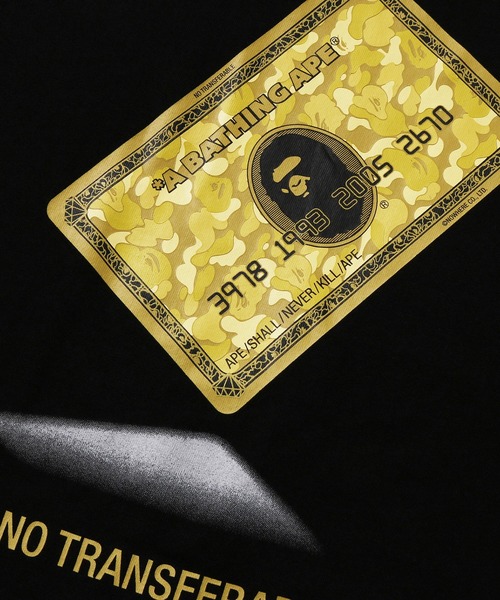 A BATHING APE（アベイシングエイプ）の「BAPE CARD GRAPHIC LONG SLEEVE TEE BAPEC（Tシャツ/カットソー・メンズ・ホワイト×グリーン/ブラック×ゴールド/ブラック×グリーン/ホワイト×ゴールド・X-LARGE/SMALL/LARGE/XX-LARGE/MEDIUM/XXX-LARGE）」の20枚目の写真