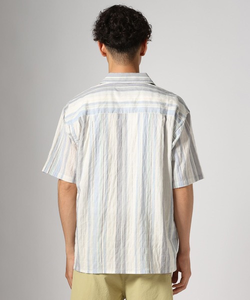 BAYFLOW(ベイフロー)の「マルチストライプシャツ(シャツ/ブラウス・メンズ・ブラック/ブルー・MEDIUM/LARGE)」の8枚目の写真
