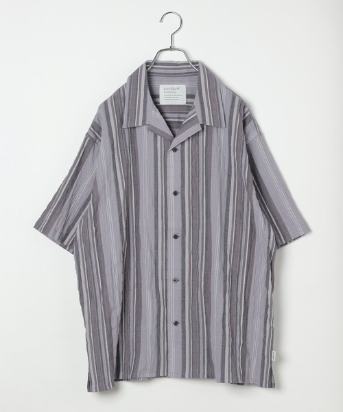 BAYFLOW(ベイフロー)の「マルチストライプシャツ(シャツ/ブラウス・メンズ・ブラック/ブルー・MEDIUM/LARGE)」の12枚目の写真