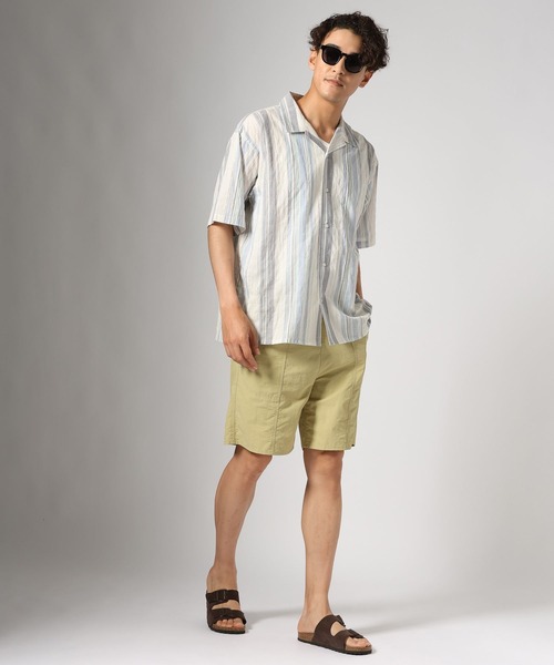 BAYFLOW(ベイフロー)の「マルチストライプシャツ(シャツ/ブラウス・メンズ・ブラック/ブルー・MEDIUM/LARGE)」の14枚目の写真