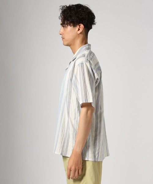 BAYFLOW(ベイフロー)の「マルチストライプシャツ(シャツ/ブラウス・メンズ・ブラック/ブルー・MEDIUM/LARGE)」の7枚目の写真