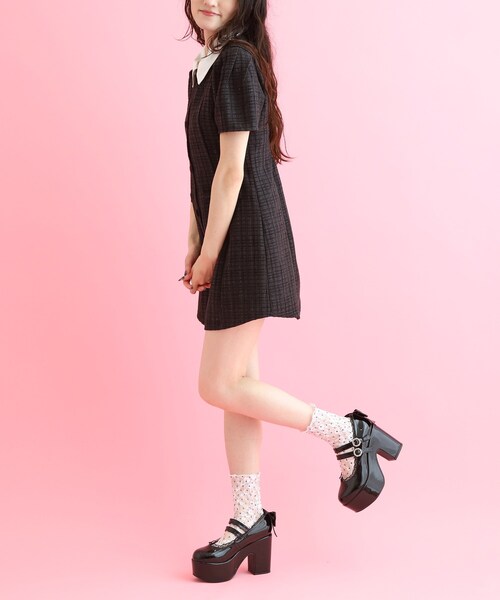 cs T&P(シーエスティーアンドピー)の「厚底バックリボンパンプス(パンプス・レディース・アイボリー系1/ブラック系2/ブラック系1/ワイン系3・LL/S/M/L)」の7枚目の写真