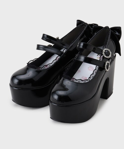 cs T&P(シーエスティーアンドピー)の「厚底バックリボンパンプス(パンプス・レディース・アイボリー系1/ブラック系2/ブラック系1/ワイン系3・LL/S/M/L)」の17枚目の写真