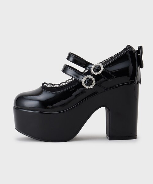 cs T&P(シーエスティーアンドピー)の「厚底バックリボンパンプス(パンプス・レディース・アイボリー系1/ブラック系2/ブラック系1/ワイン系3・LL/S/M/L)」の18枚目の写真