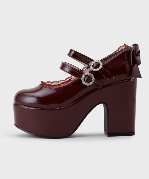 cs T&P(シーエスティーアンドピー)の「厚底バックリボンパンプス(パンプス・レディース・アイボリー系1/ブラック系2/ブラック系1/ワイン系3・LL/S/M/L)」の20枚目の写真