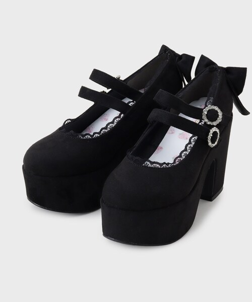 cs T&P(シーエスティーアンドピー)の「厚底バックリボンパンプス(パンプス・レディース・アイボリー系1/ブラック系2/ブラック系1/ワイン系3・LL/S/M/L)」の21枚目の写真