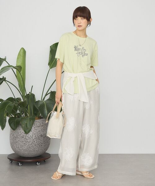 AMERICAN HOLIC(アメリカンホリック)の「レースシャイニーパンツ(その他パンツ・レディース・アイボリー/ブラック・L/M)」の8枚目の写真