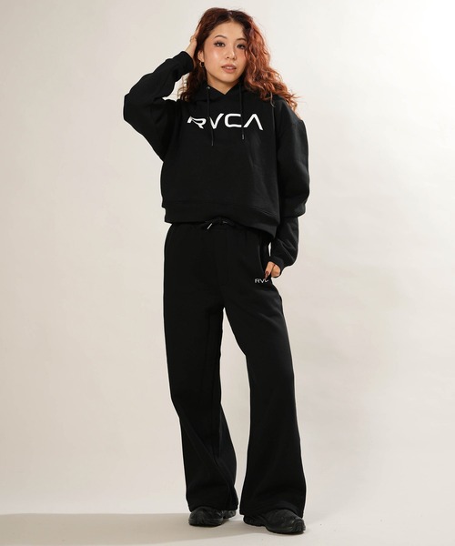 RVCA（ルーカ）の「RVCA/ルーカ ロングパンツ スウェット ロゴ ワンポイント 裏起毛 セットアップ対応 BG044704（スウェットパンツ・レディース・ブラック/ライトピンク/ヘザーグレー/スミクロ・S/M）」の7枚目の写真