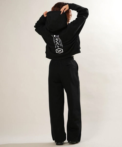 RVCA（ルーカ）の「RVCA/ルーカ ロングパンツ スウェット ロゴ ワンポイント 裏起毛 セットアップ対応 BG044704（スウェットパンツ・レディース・ブラック/ライトピンク/ヘザーグレー/スミクロ・S/M）」の9枚目の写真