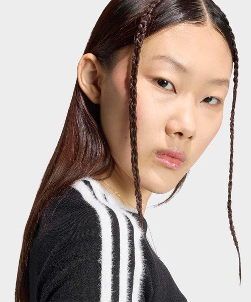 adidas(アディダス)の「ニット Tシャツ / アディダスオリジナルス adidas Originals(Tシャツ/カットソー・レディース・ブラック・XX-LARGE/LARGE/MEDIUM/X-SMALL/X-LARGE/SMALL)」の3枚目の写真
