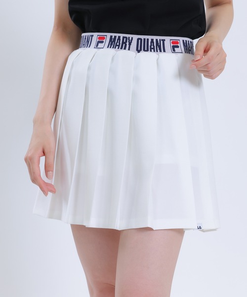 MARY QUANT(マリークワント)の「FILA × MARY QUANT プリーツミニ スカート(スカート・レディース・ブラック/ホワイト・M)」の2枚目の写真