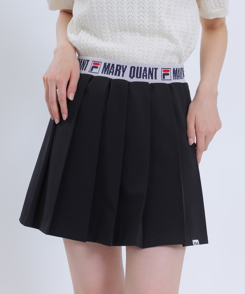 MARY QUANT(マリークワント)の「FILA × MARY QUANT プリーツミニ スカート(スカート・レディース・ブラック/ホワイト・M)」の1枚目の写真