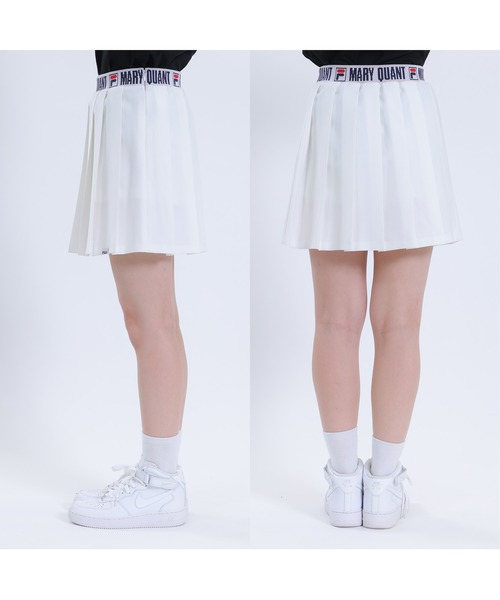 MARY QUANT(マリークワント)の「FILA × MARY QUANT プリーツミニ スカート(スカート・レディース・ブラック/ホワイト・M)」の4枚目の写真