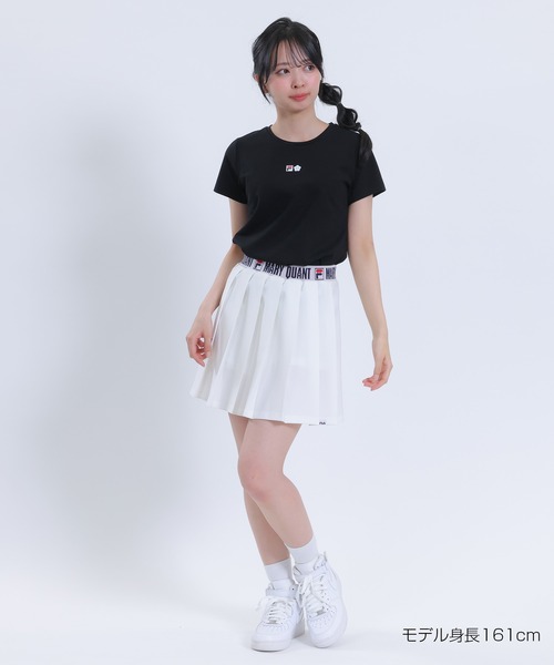 MARY QUANT(マリークワント)の「FILA × MARY QUANT プリーツミニ スカート(スカート・レディース・ブラック/ホワイト・M)」の7枚目の写真