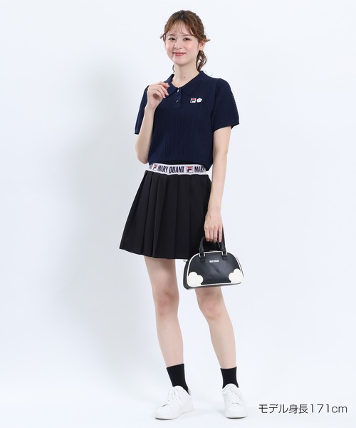 MARY QUANT(マリークワント)の「FILA × MARY QUANT プリーツミニ スカート(スカート・レディース・ブラック/ホワイト・M)」の14枚目の写真